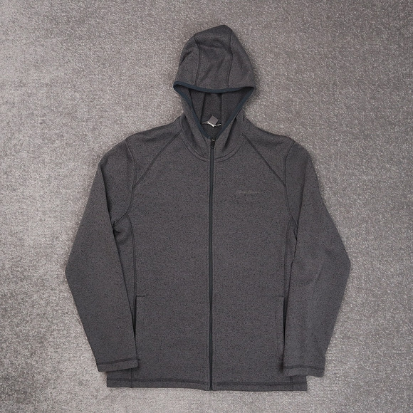 Eddie Bauer Performance Medium Gray Long Sleeve Full Zip Hooded Athletic Jacket - Picture 1 of 9